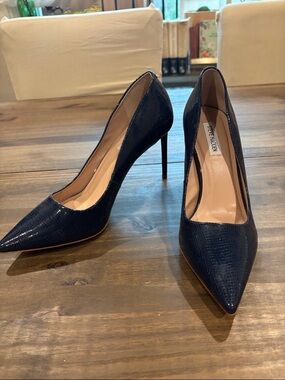 Steve Madden Dark Blue Pointed Toe Stiletto Pumps